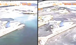 Lustiges Video : Dicker Kreuzer fährt durch den Hafen