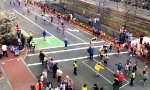 Straßenüberquerungssystem beim Marathon