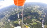 Beim Fallschirmspringen als plötzlich