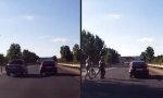 Betrunkener Radfahrer wird “rausgeworfen”