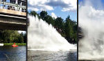 Lustiges Video : Wassersport schlägt Brücken