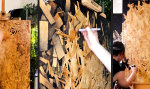 Lustiges Video : Holzfaserige Kunst